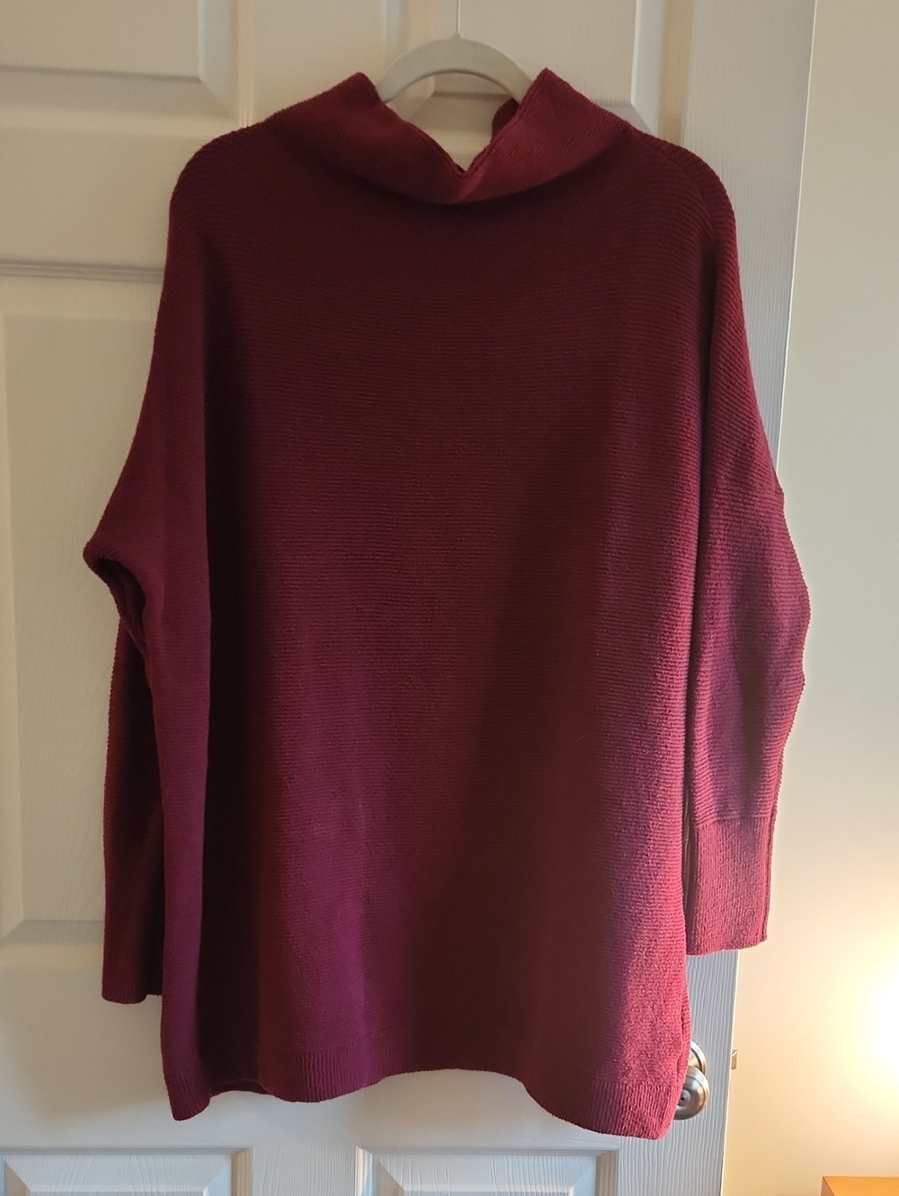 Free People Oversized Cowl Neck Sweater - Deep Wine